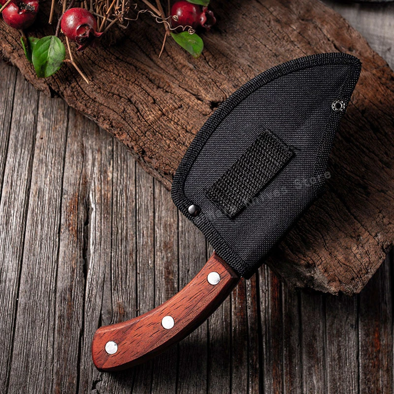 Hand Forged Axe Knife Hammered Chopping Knife Stainless Steel Meat Cleaver Outdoor Cooking Knife Kitchen Cleaver Kitchen Knife