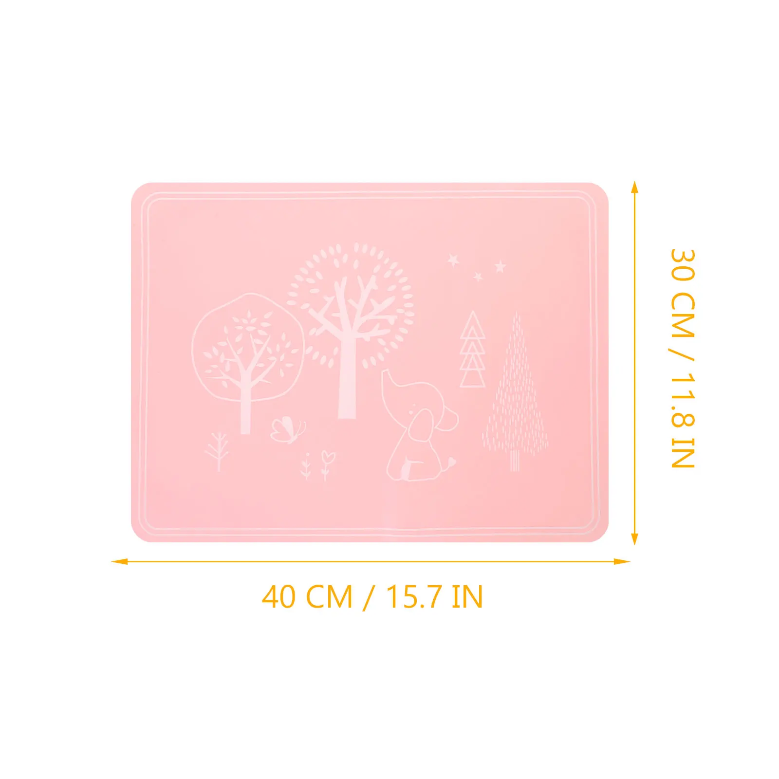 

Children'S Silicone Placemats 40X30Cm Food Grade Non-Stick Flexible Mats Animal Pattern Kid-Friendly Washable For Dining