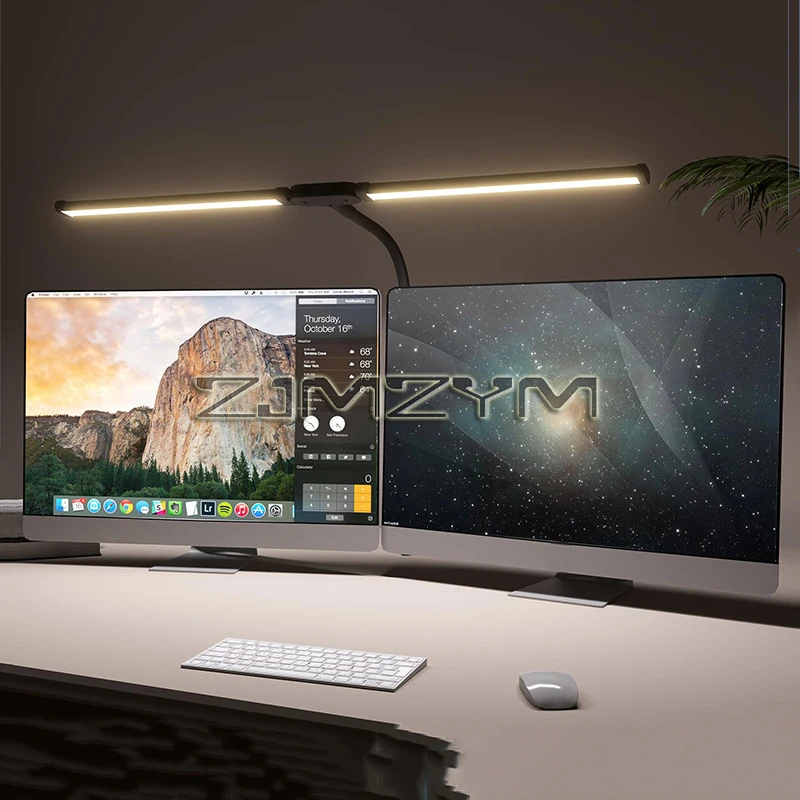 Double Head LED Desk Lamp Flexible Gooseneck Tube with Clamp Fill Light Adjustable Eye Protection Table Lamp Light Home Office