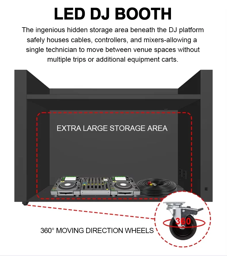 2026 New Upgrade DJ Booth Facade High Brightness Panel Stage Background Decoration