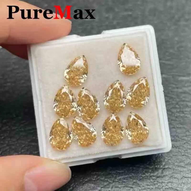 [ Full Size 0.5-10ct ] Rare Marquise Champagne Moissanite Loose Stones Gemstone With GRA Radiant Heart Oval Moissanite Diamond