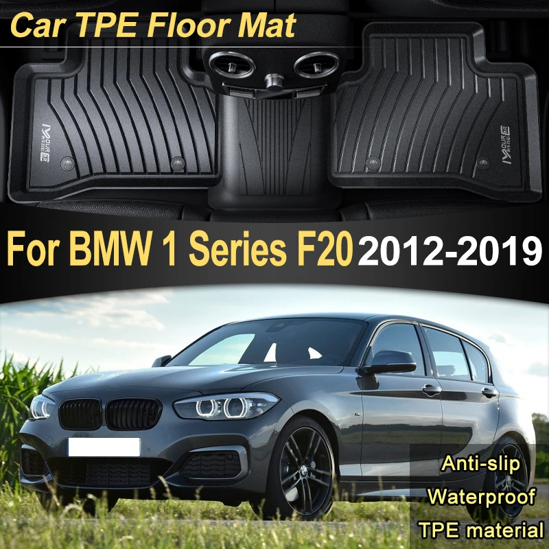 Автомобильный напольный коврик из ТПЭ с левым рулем для BMW 1 серии F20 118i 120i M140i M135i 120d 2012 ~ 2019 аксессуары водонепроницаемая подушка для ног ковер