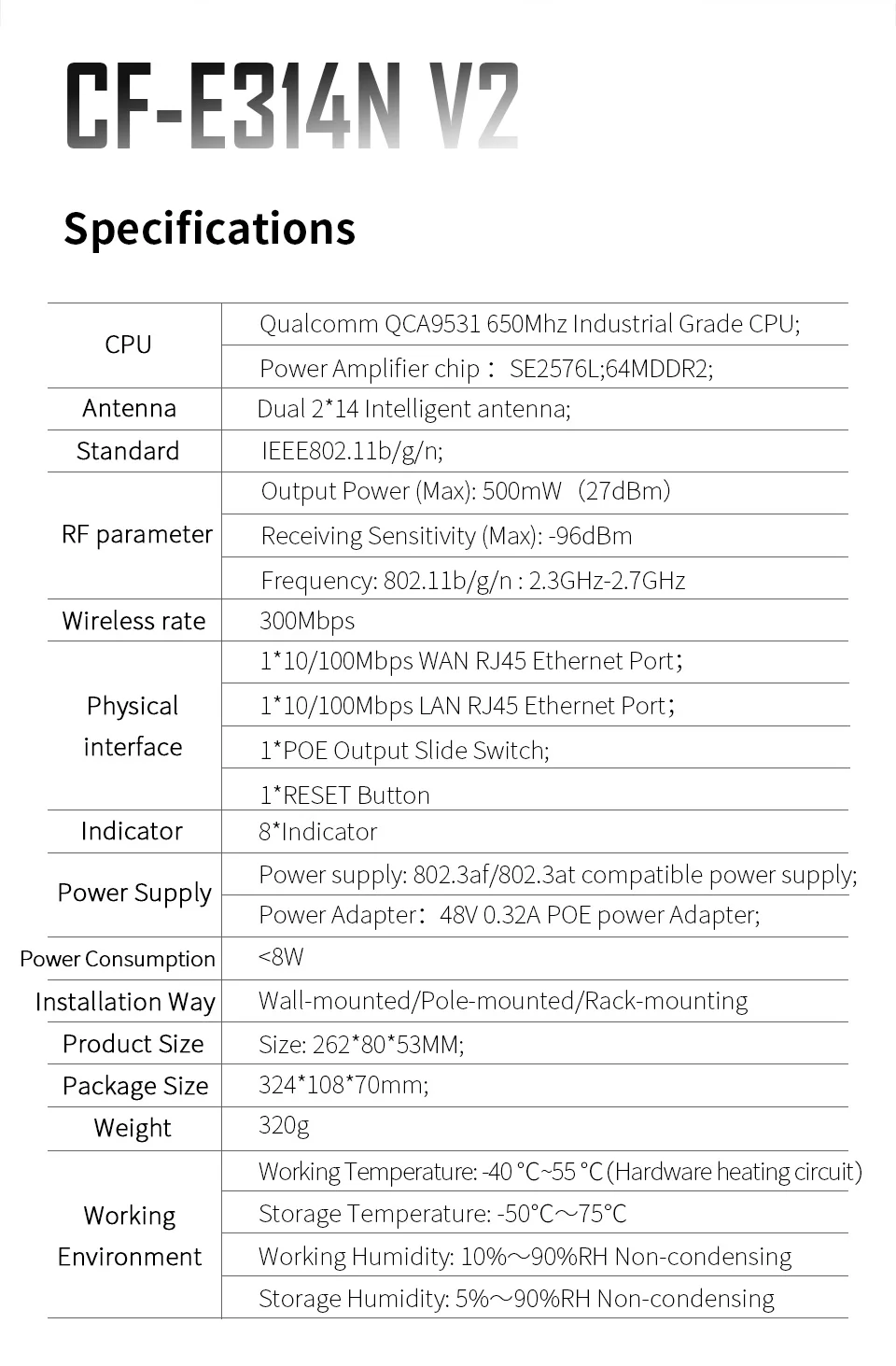 COMFAST 300-900M 2,4/5,8G Wireless AP Bridge Access Point WIFI Long Range Outdoor WIFI CPE WIFI Antenne Repeater Nanostation Amp – Detail 24