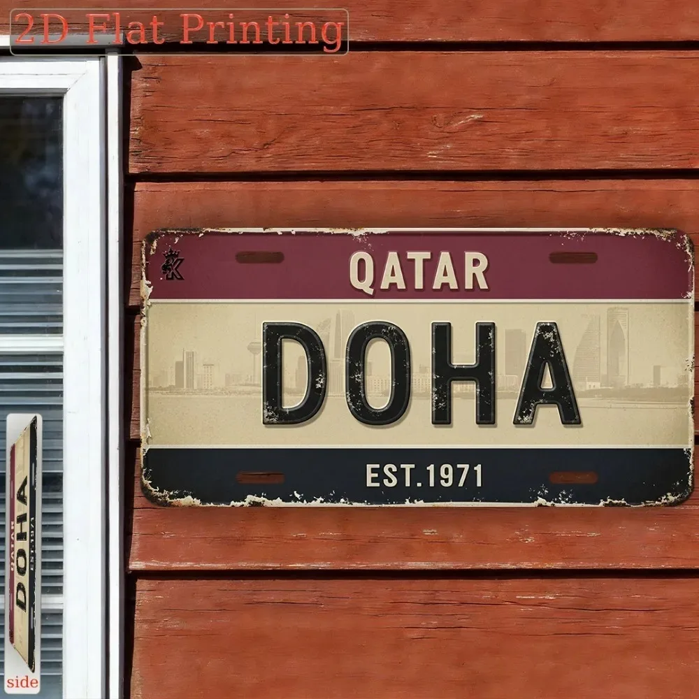 [2D Flat] 1pc Custom Doha Qatar Aluminum Sign 6