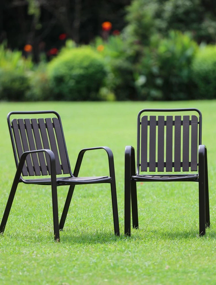 

Outdoor table and chair household with backrest adult free sedentary comfort extra thick plastic household balcony