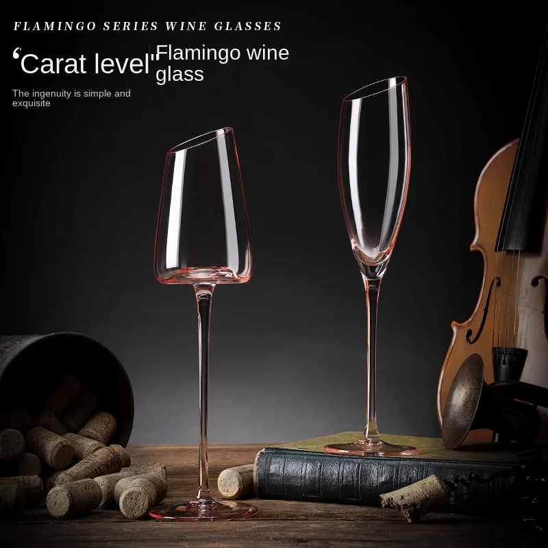 

Luxury Household High Beauty Flamingo Crystal Champagne Cup Simple and Personalized Wine Cup Wedding Gift Pair Cup Crystal Cup