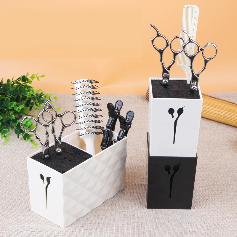 

2022 New Hairdressing scissors socket box hairdresser high-grade non-slip convenient scissors storage box desktop tool holder