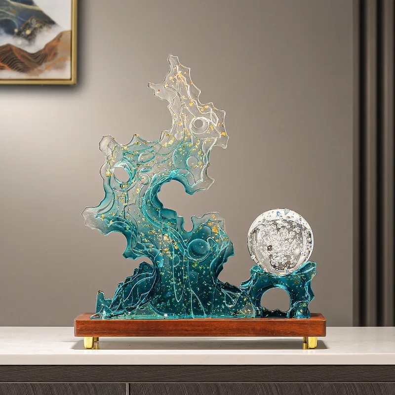 

Абстрактная каменная скульптура в стиле искусства Тайху, роскошный декор для гостиной, прихожей, тумбы под ТВ, винных шкафов, офиса