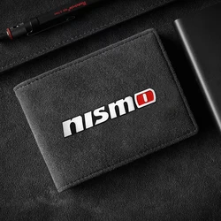 Suede Driver License Holder Ultra Thin Case ID Card Credit Card Holder For Nissan Nismo Note Armada Pulsar Pathfinder X-Trail