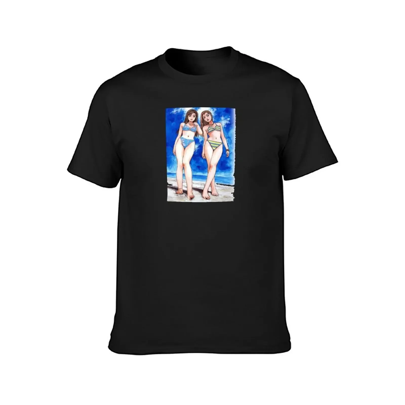 Mako & Sayuki Bikini Initial D Anime T-Shirt tops baggy shirts oversized t shirt vintage oversized t shirt men