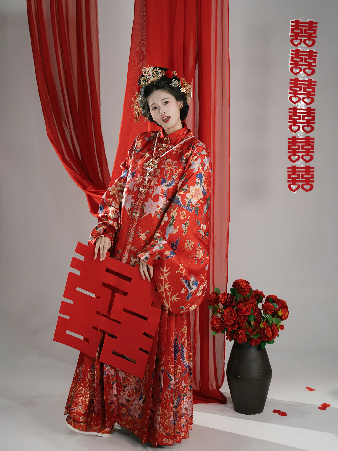 

Оригинальный свадебный костюм Ханьфу с квадратным воротником, ярко-красный, окрашенный на заказ, для свадебной церемонии и предсвадебных торжеств