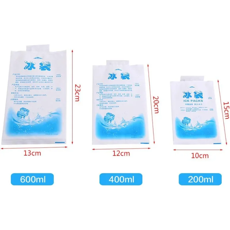 100ml/400ml Reusable Cold Compress Gel Ice Packs  Packs For Injuries,Pain Relief,Safe Eco-Friendly Hot And Cold Gel Iceing Bag