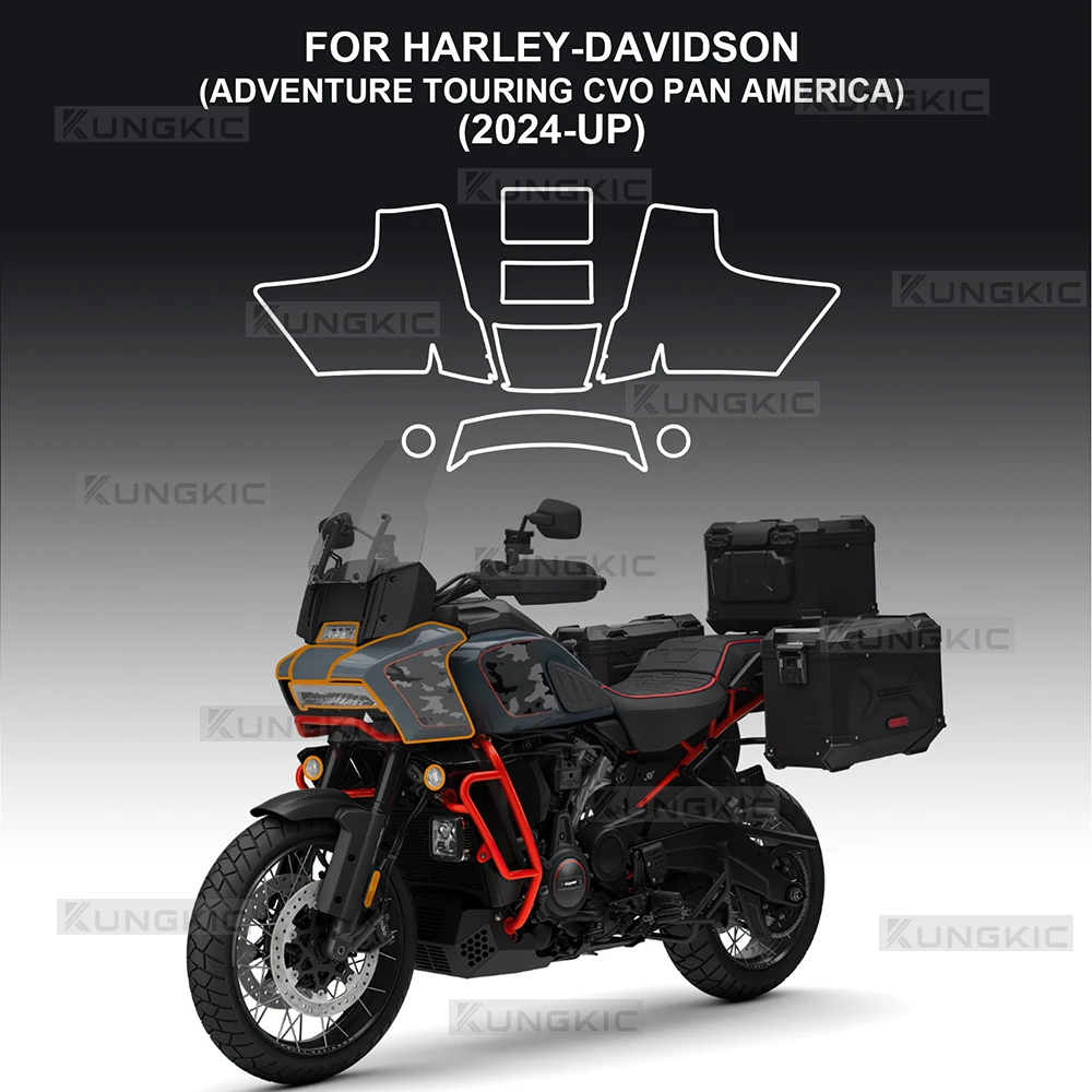 

Motorcycle PPF for Harley-Davidson Adventure Touring CVO Pan America Front Paint Protection TPU Body Protection Film Sticker