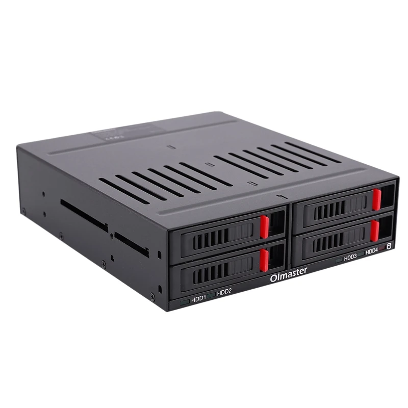 Oimaster He-2006 4 Slots Sata Internal Rack 2.5 Inch Hard Drive Case Internal Mobile Rack With Led Indicator Built-In Fan