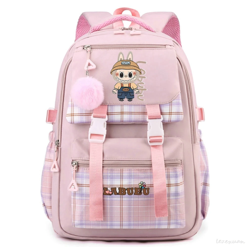 LABUBU Backpack Cartoon Student Teenager Bookbag Sport Rucksack Boy Girl Bagpack Laptop Women Travel Schoolbag