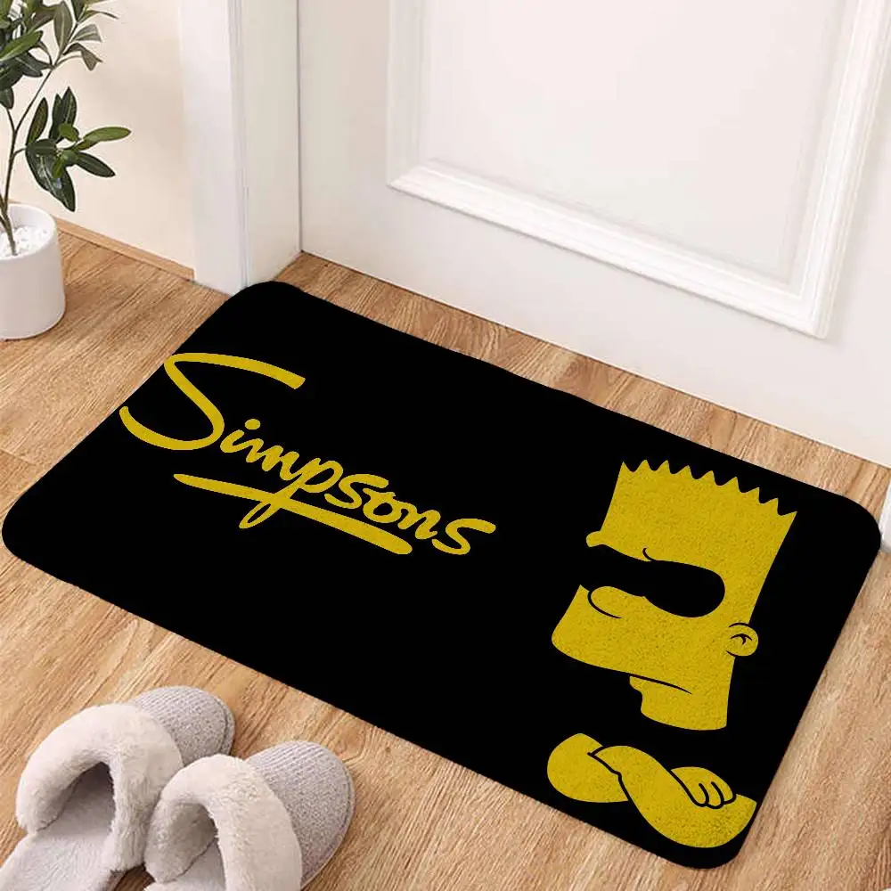 Funny S-Simpsons Floor Mat Bathroom Absorbent Mat Simple Door Dirt-resistant Mat Home Kitchen Mat Foot Mat Entry Mat