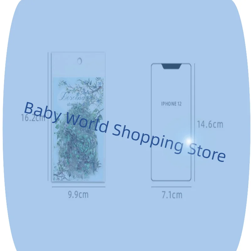 30 sztuk/zestaw Wodoodporne Naklejki w Stylu Vintage z Motywem Roślin i Kwiatów PET do Rękodzieła DIY, Albumów ze Zdjęciami i Dekoracji