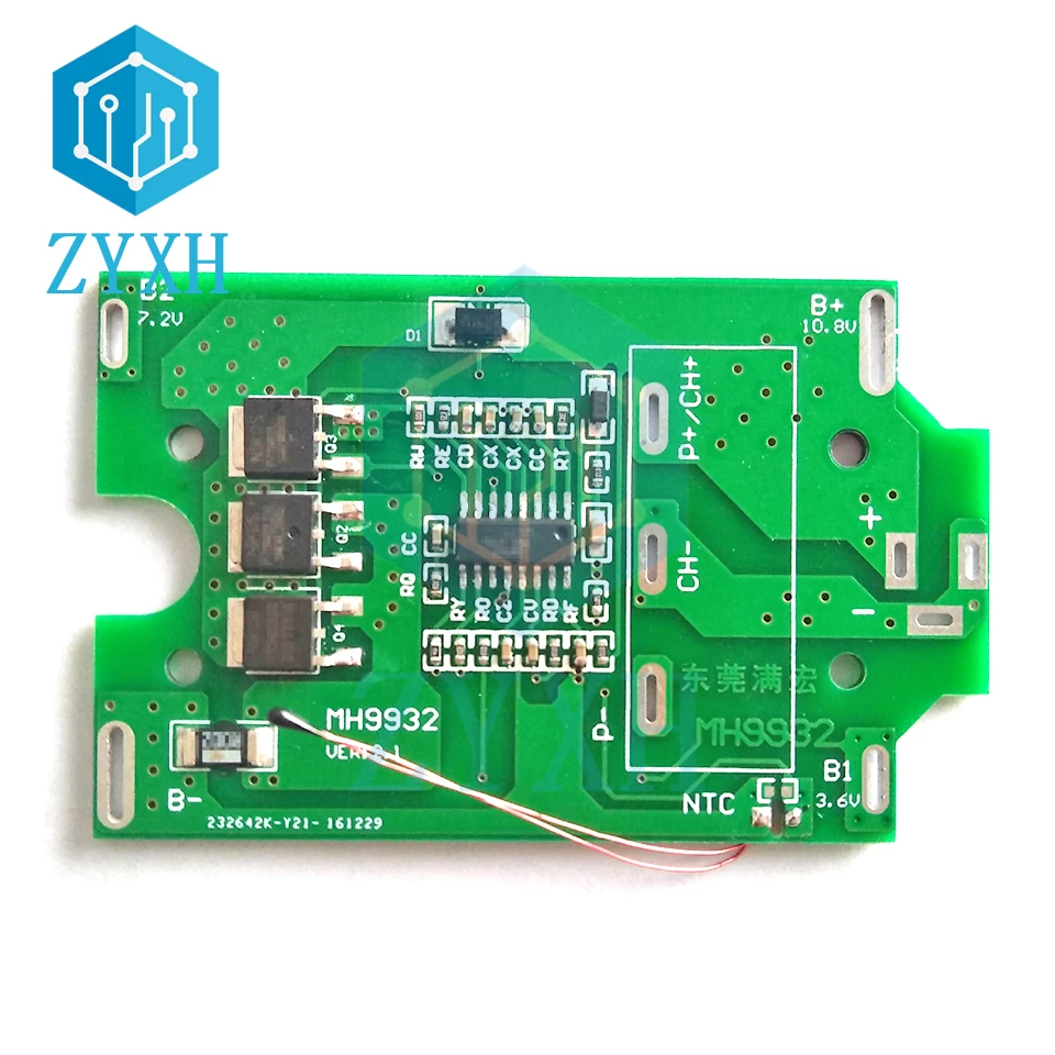 BMS 3S 22A 10.8V 12.6V Li-ion 18650 akumulatory Charge Board temperatura NTC ochrona dla elektrycznych śrubokrętów narzędzia