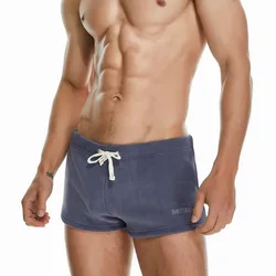 Fleece Velvet Casual Shorts Men Sweatpants Seamless Breathable Pants Running Gym Workout Shorts Trousers Sportwear Streatwear
