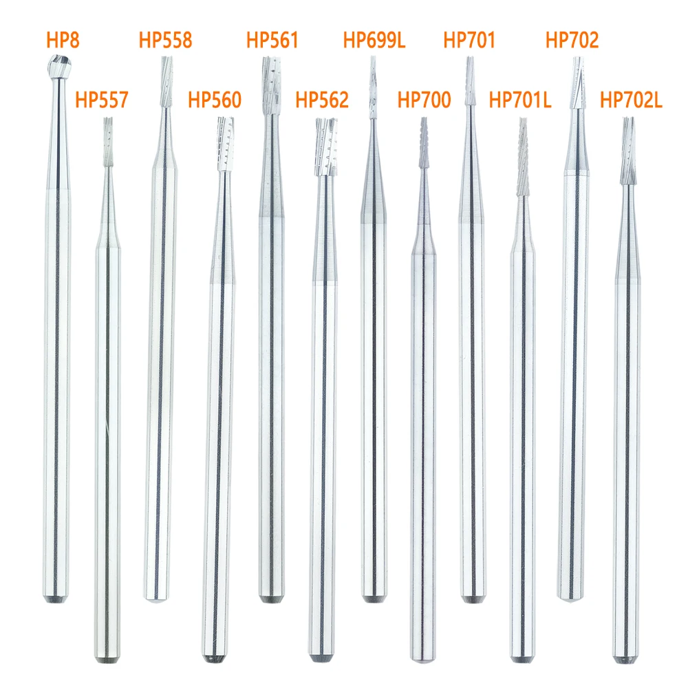 

Dental Tungsten Carbide Burs Low Speed Strawberries HP Straight Fissure Head Tapered Fissure Head Round Head Dentistry Drills