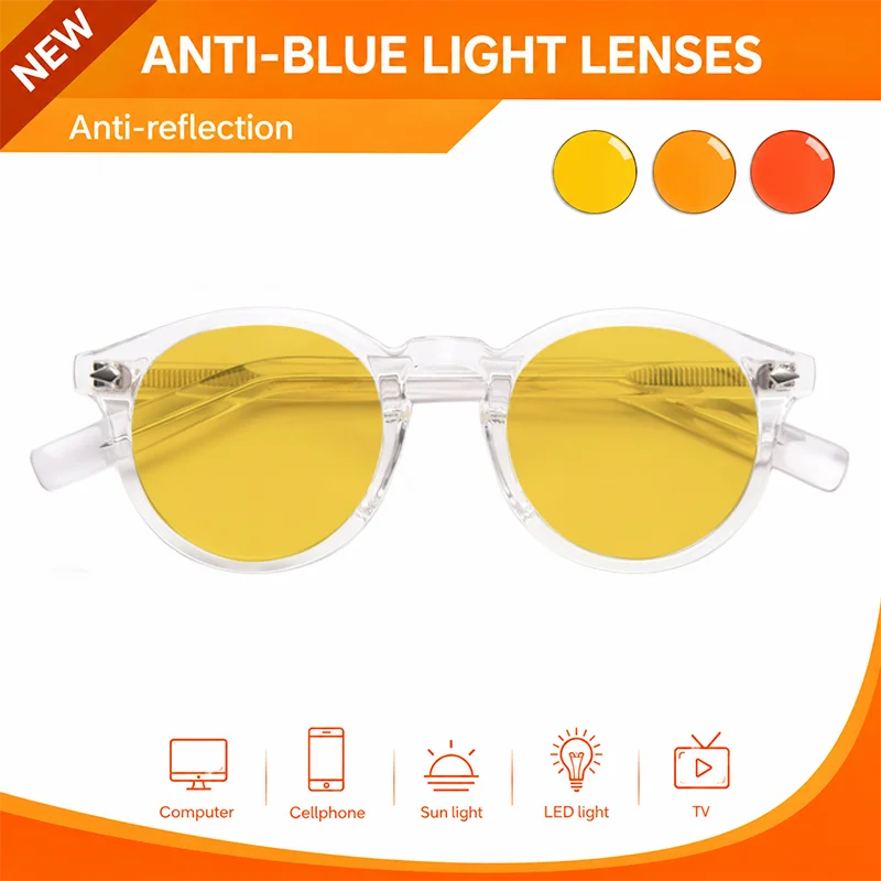 Blue Light Blocking Glasses Red Sleep Aid Orange Computer Gaming Clarity Yellow Polarized Night Vision Driving Anti-Glare UV400