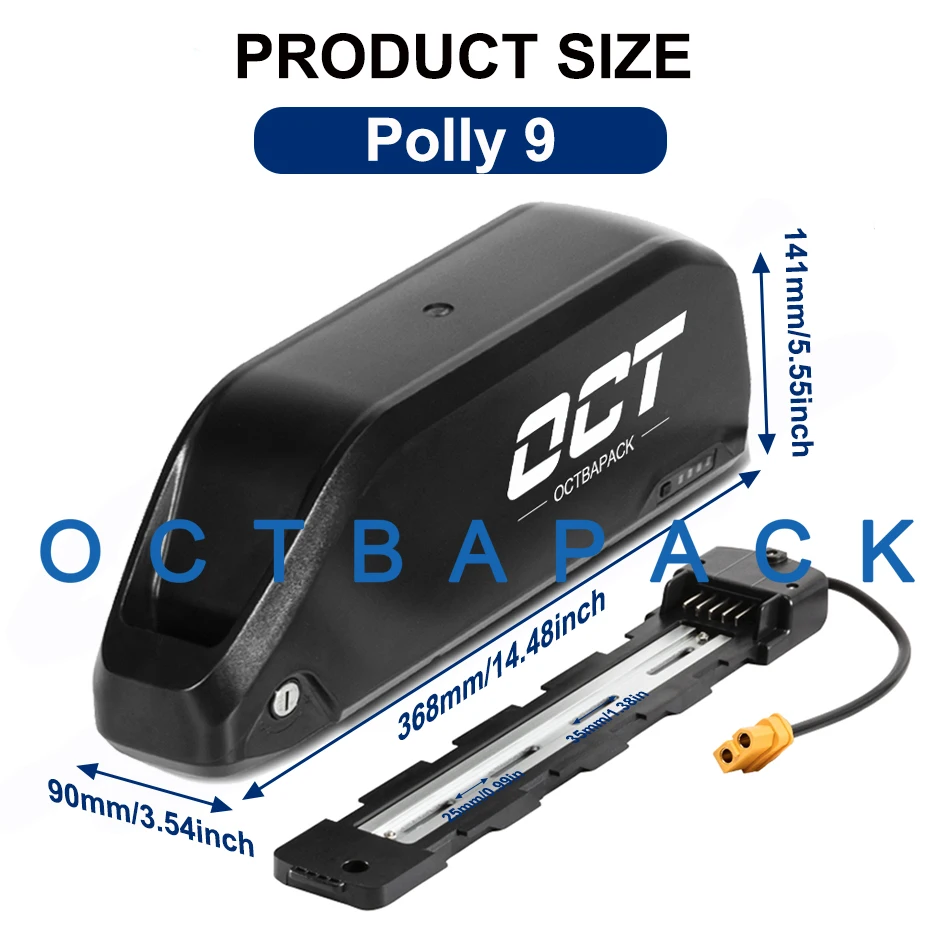 36V 31Ah 52V 30Ah Ebike Batteries Polly DP-9 Downtube E-bike 48V 28Ah Li-ion Electric Bicycle Battery 0-1500W Motor 40A BMS