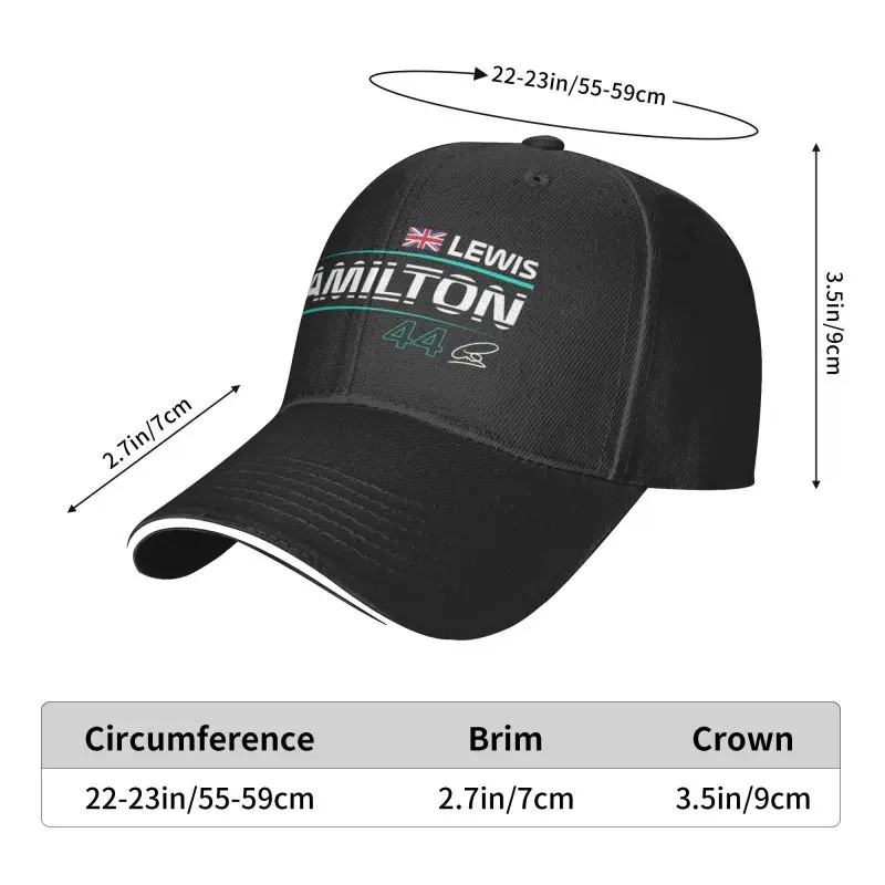 Custom Hamiltons 44 Baseball Cap Hip Hop Women Men\'s Adjustable I HAM Motorsport Racing Dad Hat Spring