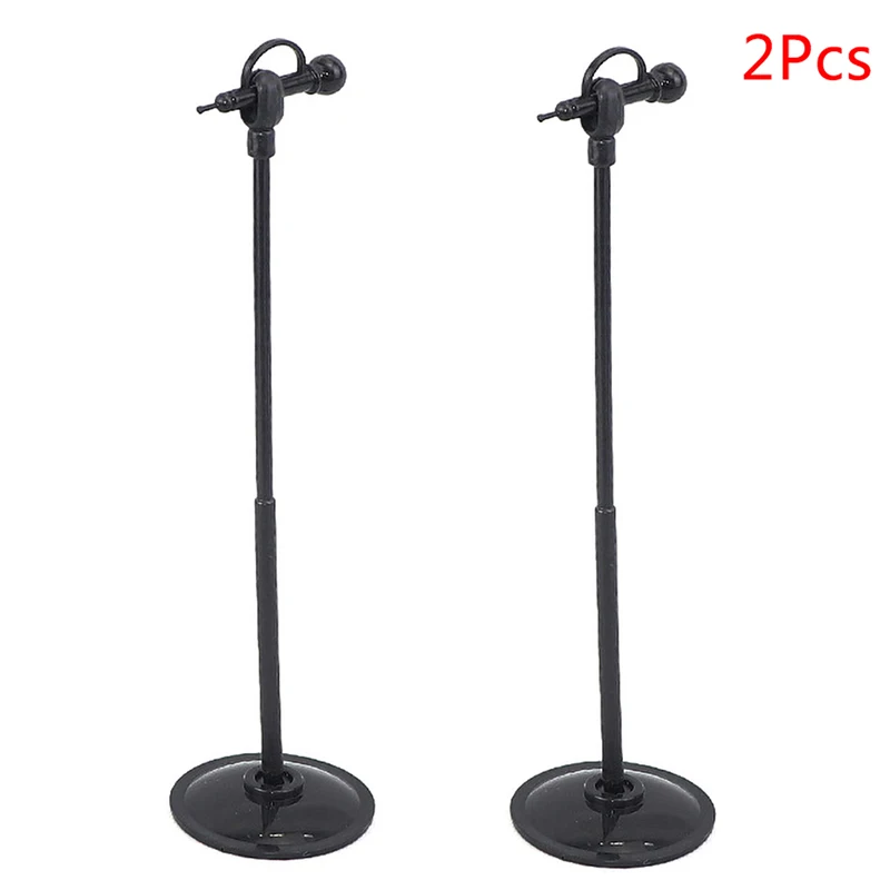 2Pcs 1:12 Dollhouse Miniature Microphone Microphone Stand Model DIY Accessories игрушки для детей