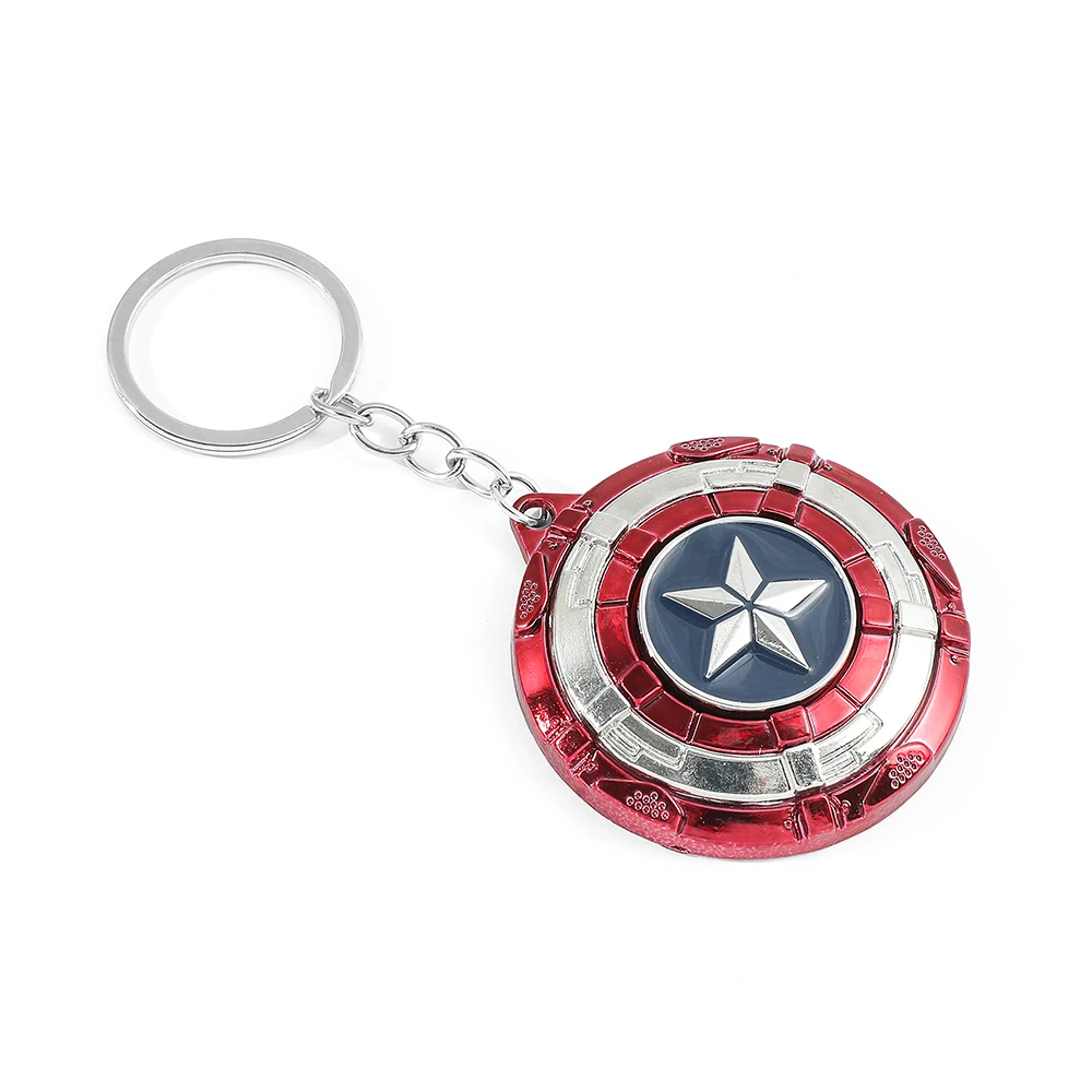 Kov erb klíčenka steve rogers štít keyrings pára punková design auto šifrovací klíč příslušenství knapsack přívěsek dar