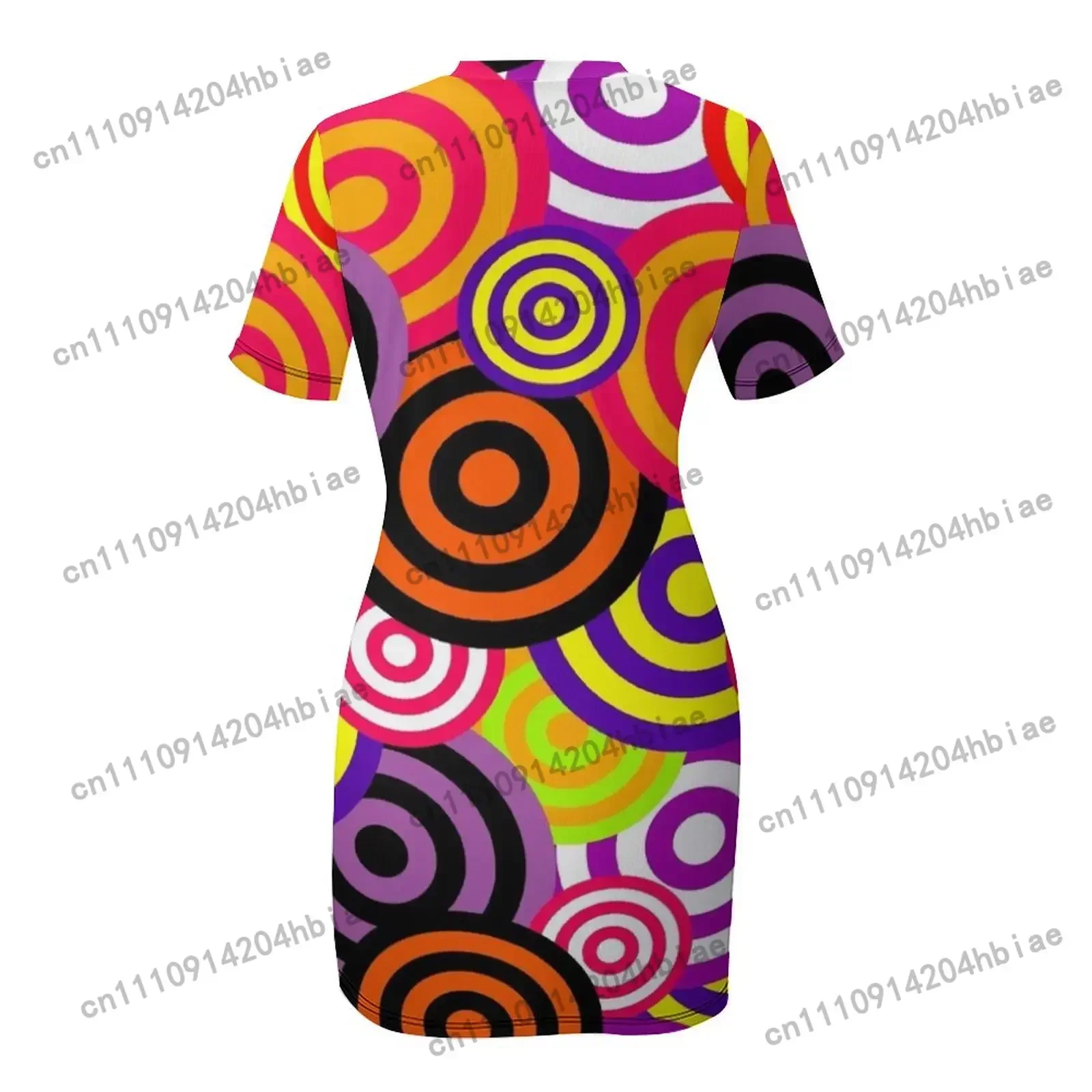 Vintage 70s Short-Sleeved Dress party dress women elegant luxury loose women's dress Women's dresses view 5