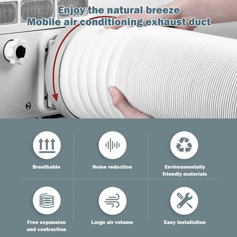 خرطوم عادم مرن تلسكوبي لمكيف الهواء ، أنبوب تمديد مجاري الهواء ، تنفيس تكييف الهواء المحمول ، ملحقات ، من من من فضلك ، من من من من من فضلك ، من من