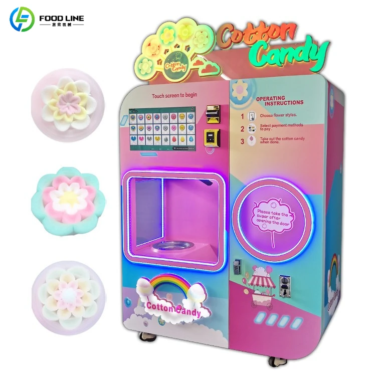 Cotton Candy Machine Stainless Steel Sugar Floss Maker Easy Cleaning for Supermarket Kiosk and Food Retail Business Use