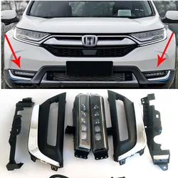 Car Accessories For Honda CRV CR-V 2017 2018 Front Bumper 12V LED Daytime Running Light LED Lamp Refit Fog lights 2pcs