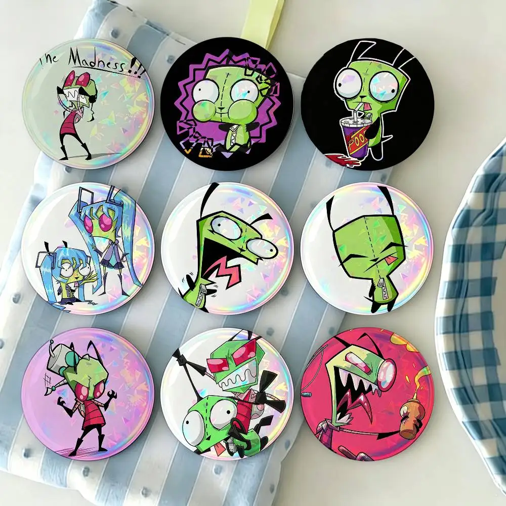 Madness I-Invader Zim Gir-ES Badges Creative Tinplate Button PinsBrooch Badge Clothes Backpack
