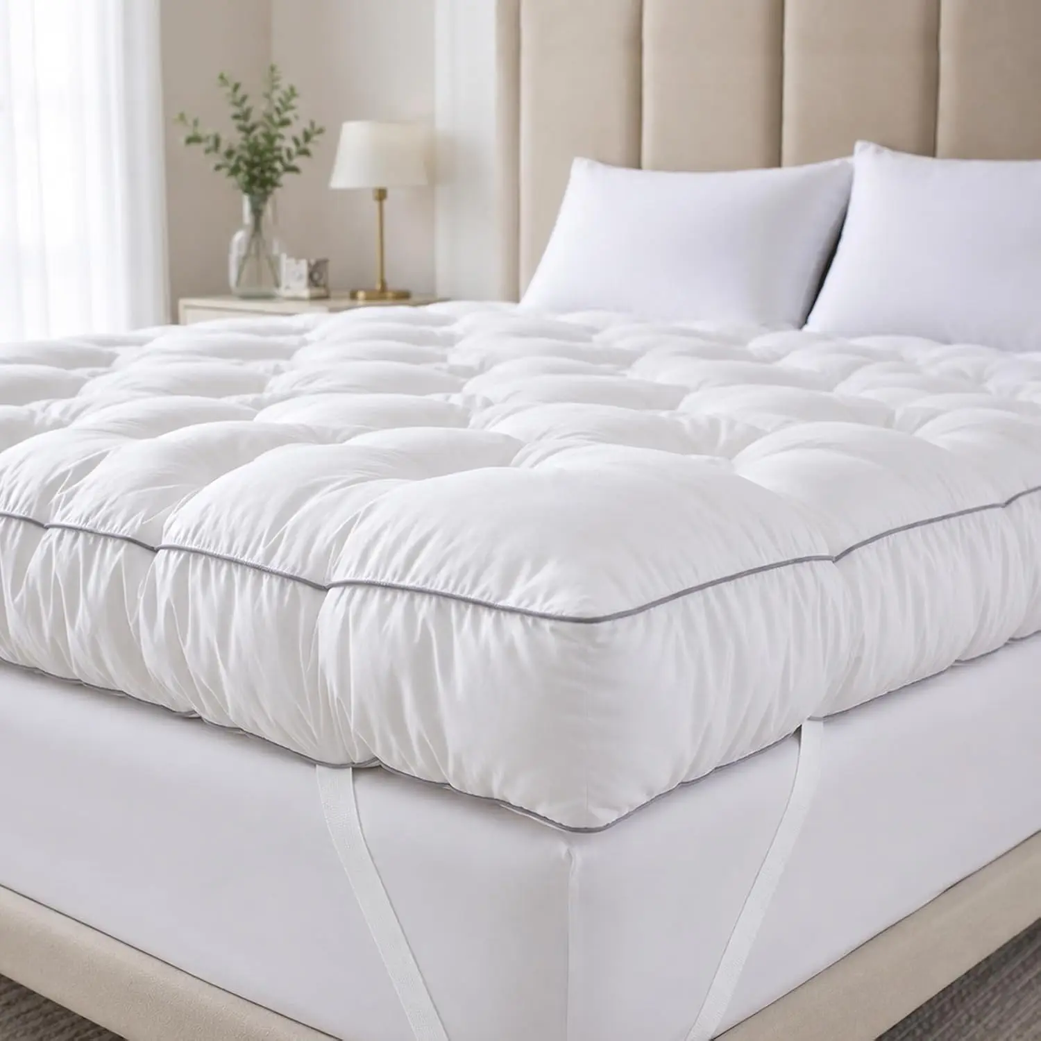 5 Inch Gel Memory Foam Mattress Topper Queen, Extra Thick Bed Topper for Back Pain Relief, Soft Supportive Mattress Pad 80x60