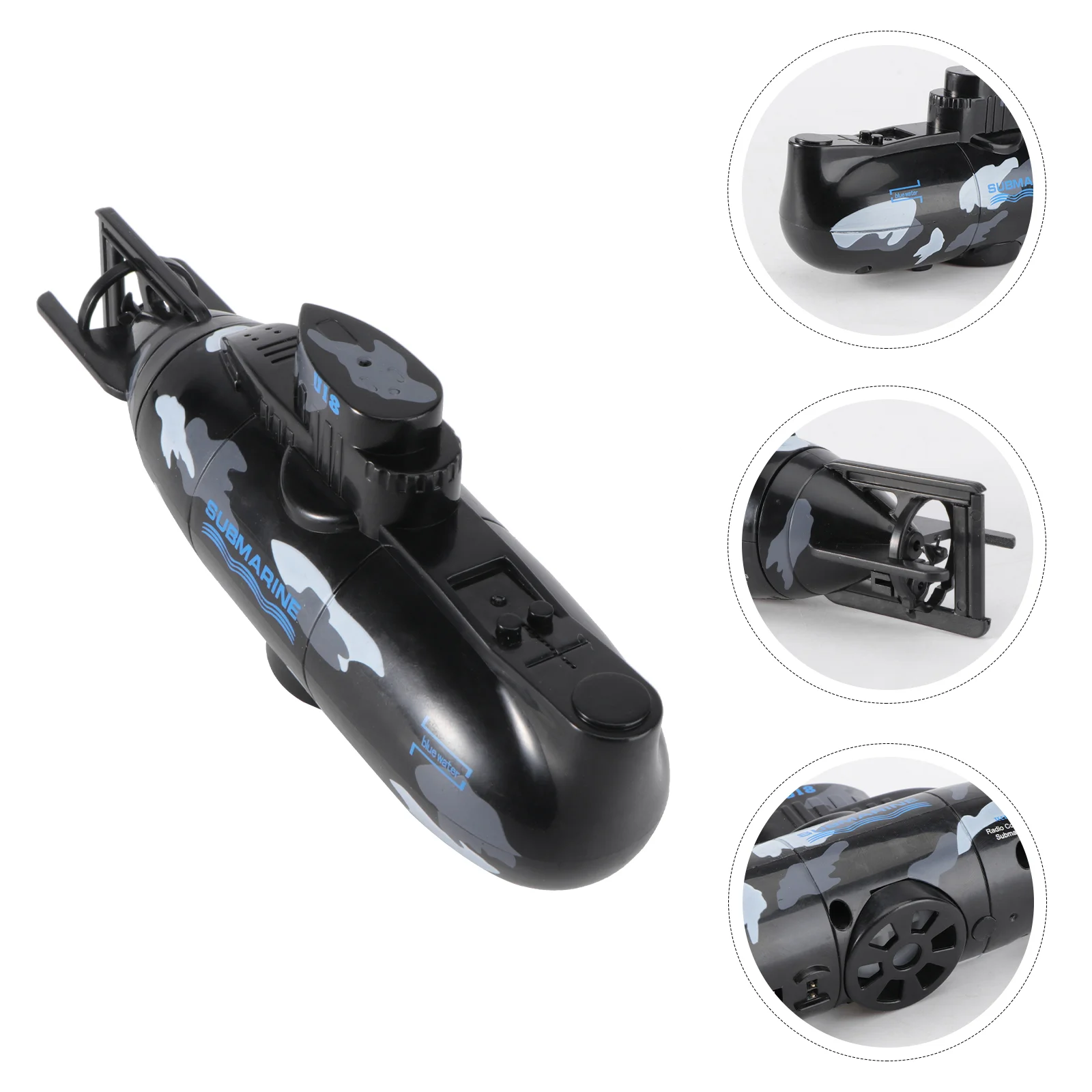 RC U-Boot Mini Boot 37V Kunststoff Mini U-Boot RC Spielzeug Boot Wasserdicht Tauchen Geschenk für Kinder (Schwarz)