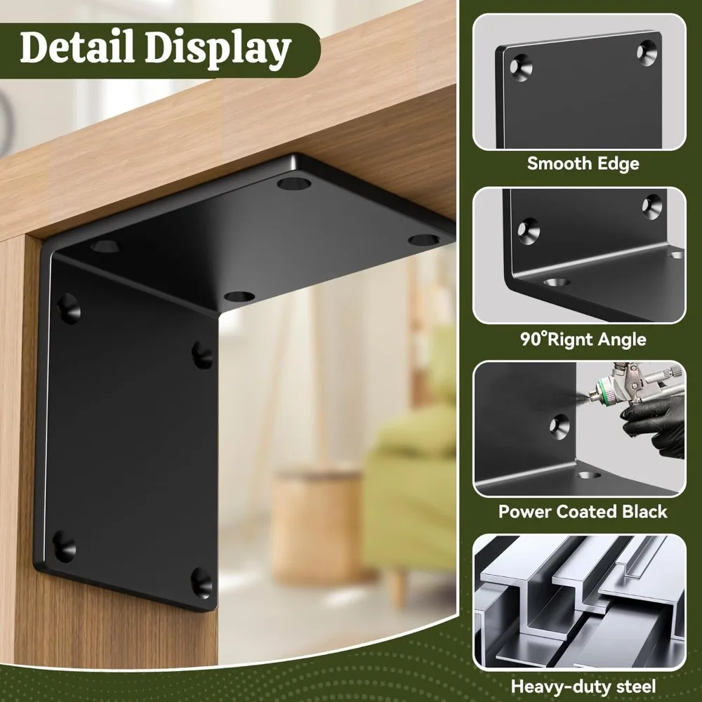 دعامات I من الفولاذ شديدة التحمل لأعمدة خشبية مقاس 8 × 8 × 6، وأقواس زاوية قوية، ودعم رف الموقد، وموصلات الشعاع