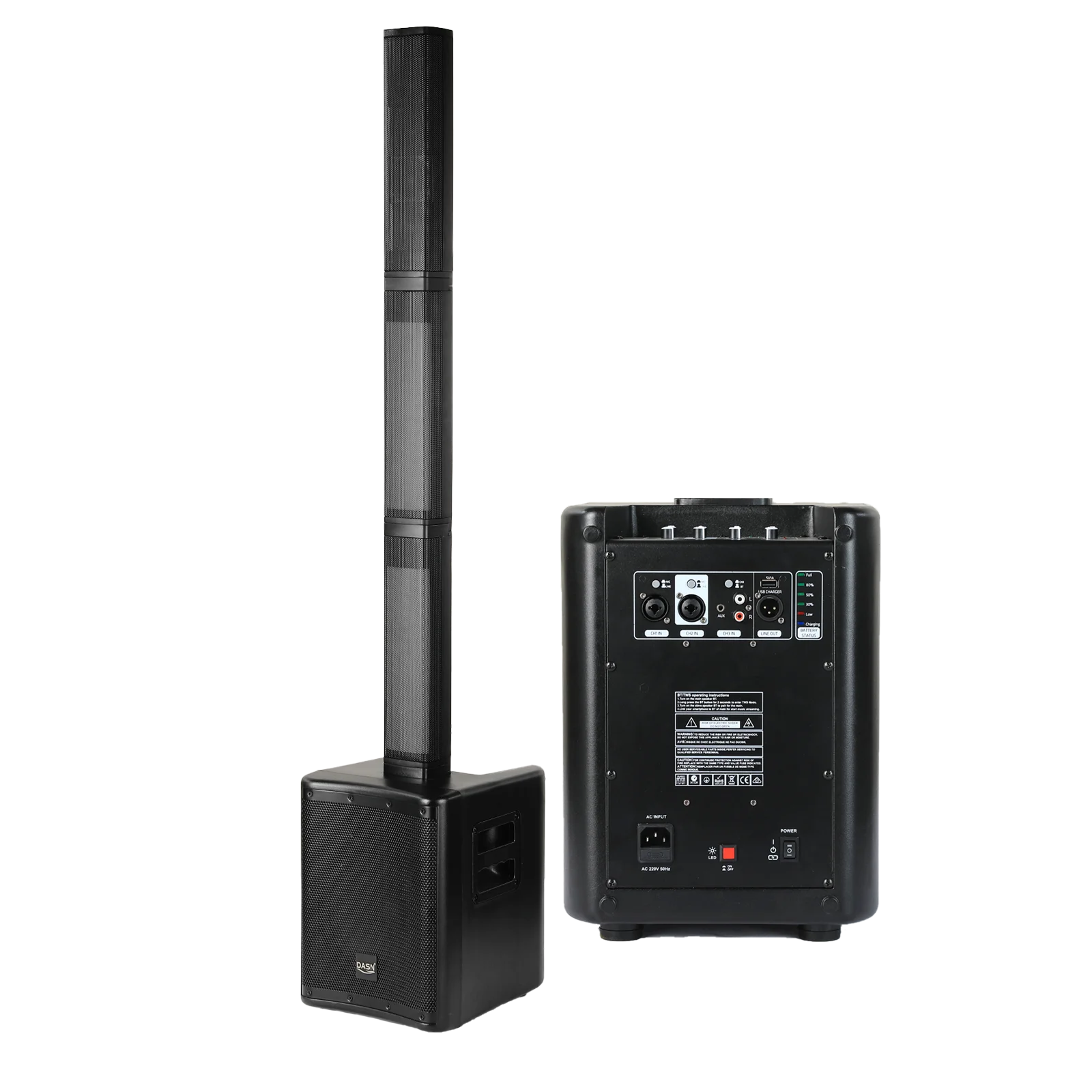 B10 800W - Supply Class D  Active Post Speaker Indoor Party with Light Emitting Diode Plastic Audio