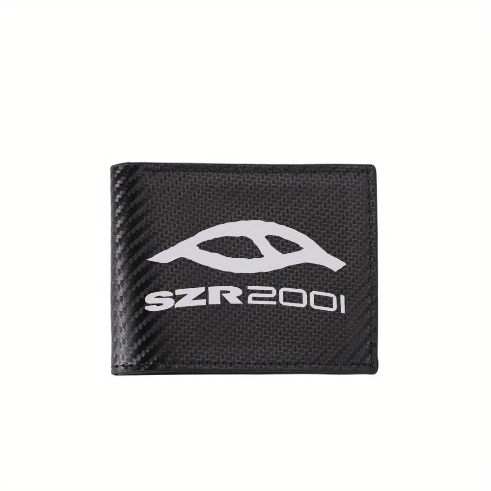 Unique emblem,shaped letters. SZR2001 logo Men's Wallets Simple Business Modern Stylish Printing Design Gifts For Father Boyfrie