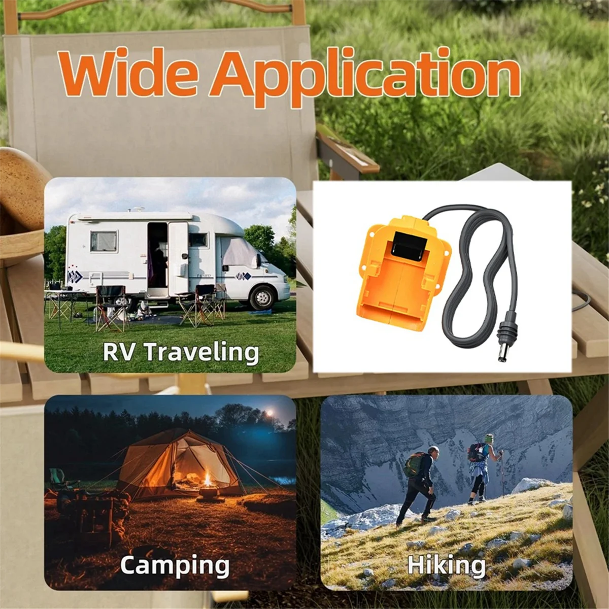 كابل طاقة A002 للبطارية لمحول شاحن صغير إلى قابس سلك كابل الطاقة DC