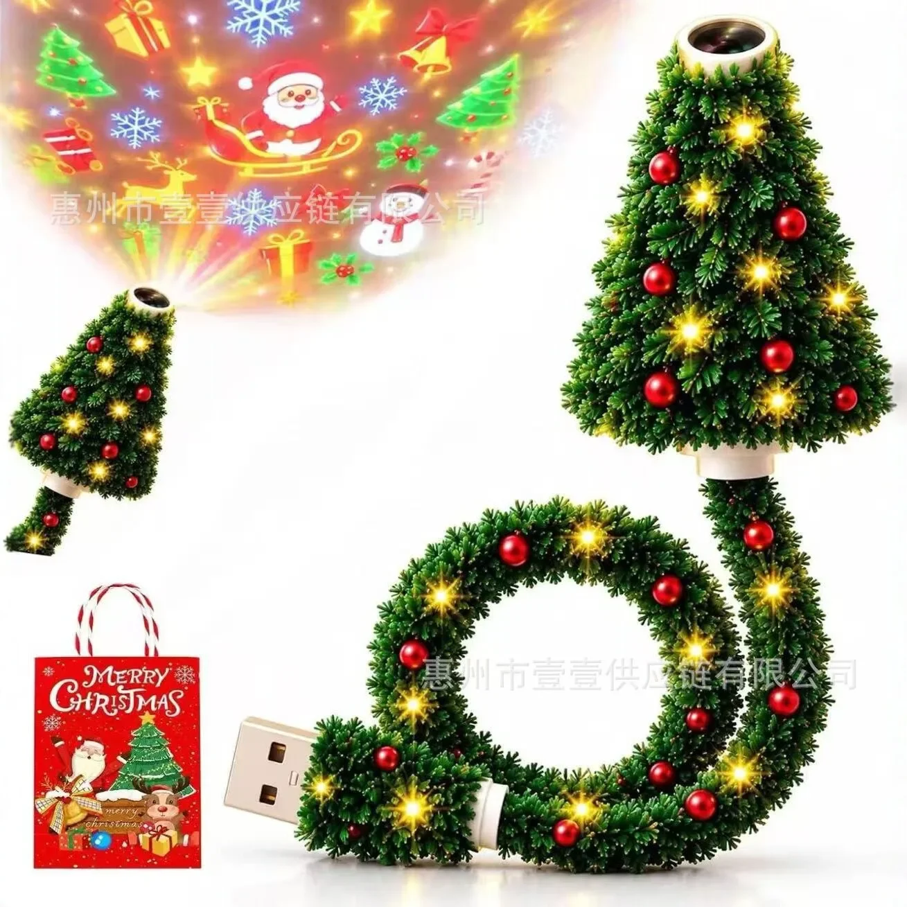 2026 Merry Ride Christmas Projector | Christmas Countdown Gift, USB Car Holiday Projector Light with Christmas Slides for Party view 5