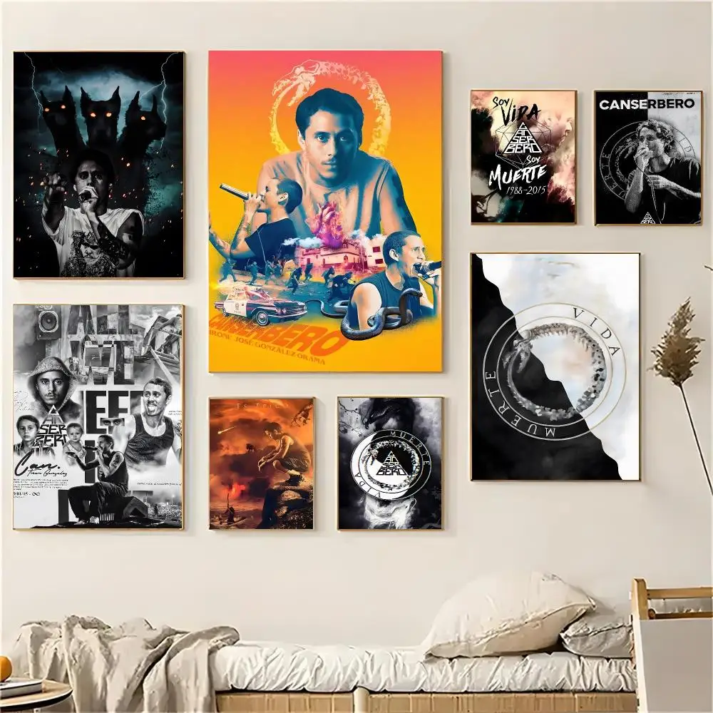 Canserbero Popular Singer Poster Self-adhesive Living Room Bedroom Party Bar Decor Moisture-proof Fade-resistant HD