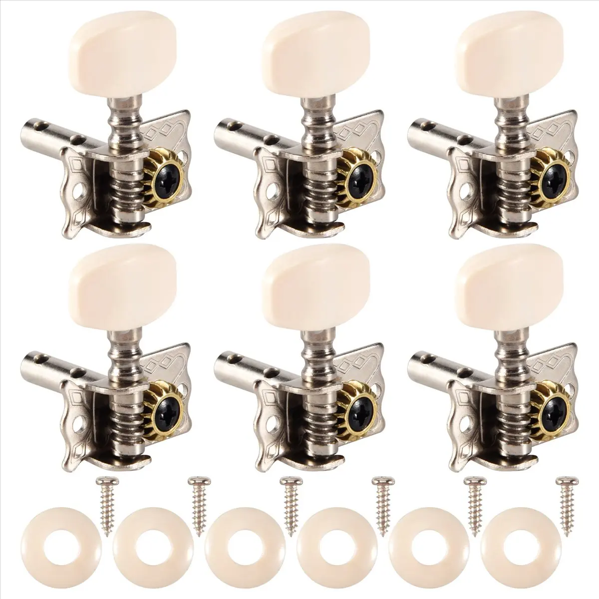 T34C 6pcs Acoustic Guitar String Tuning Peg Tuner