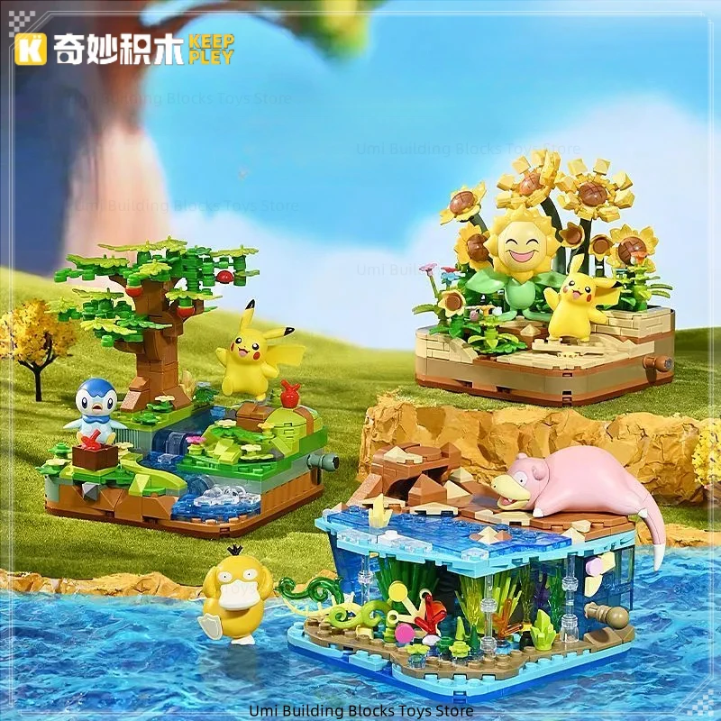 Nuevo producto Keeppley Pokémon Partner Series bloques de construcción ensamblados modelo de Pikachu juguetes decoración regalos de vacaciones para niños