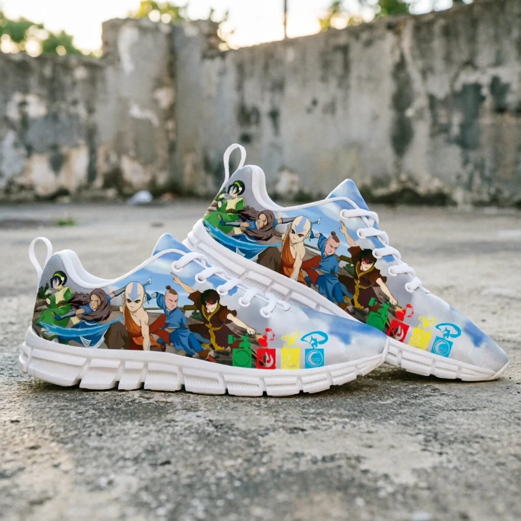 

Avatar The Last Airbender Anime Pattern Sneakers Unisex Casual Shoes Men Women Lightweight Non Slip Outdoor Walking Fashion Foot