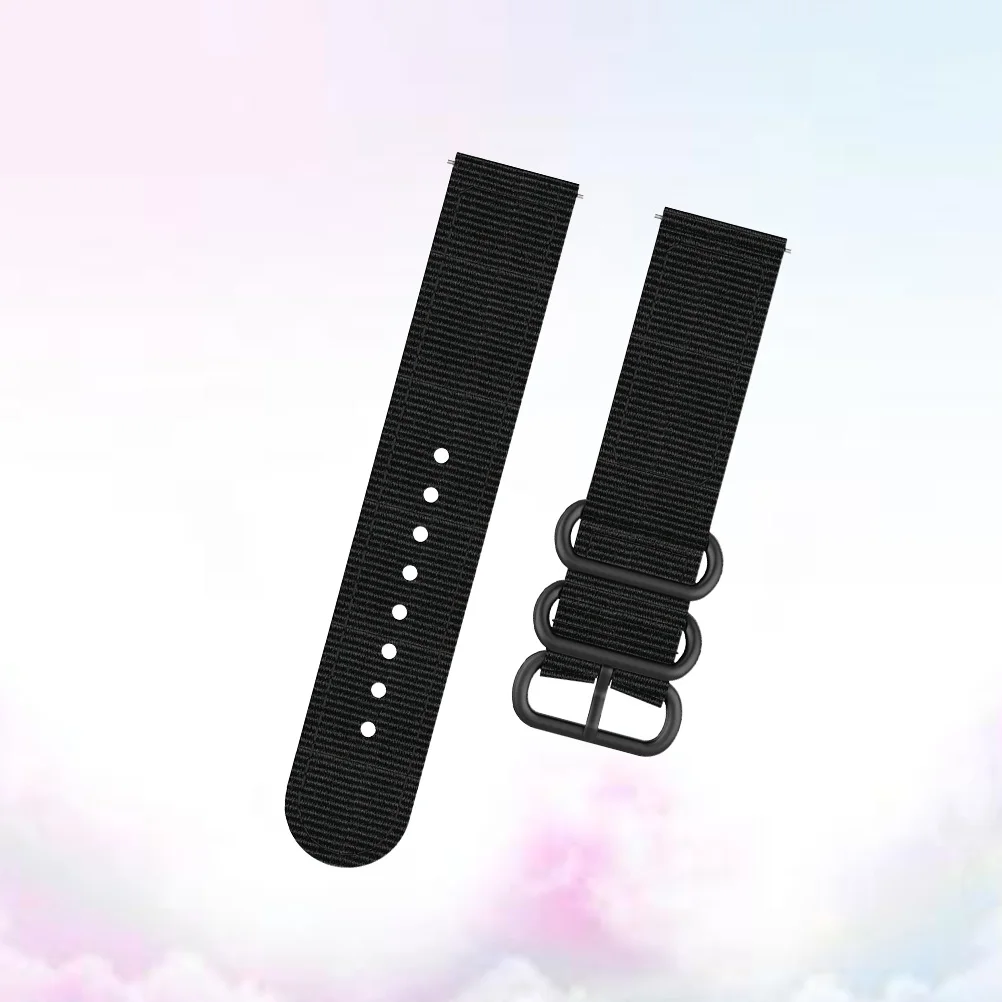 

Comfortable Nylon Watch Strap Solid Color Simple Design Compatible Forerunner 245m 645 Active3 Replacement Band
