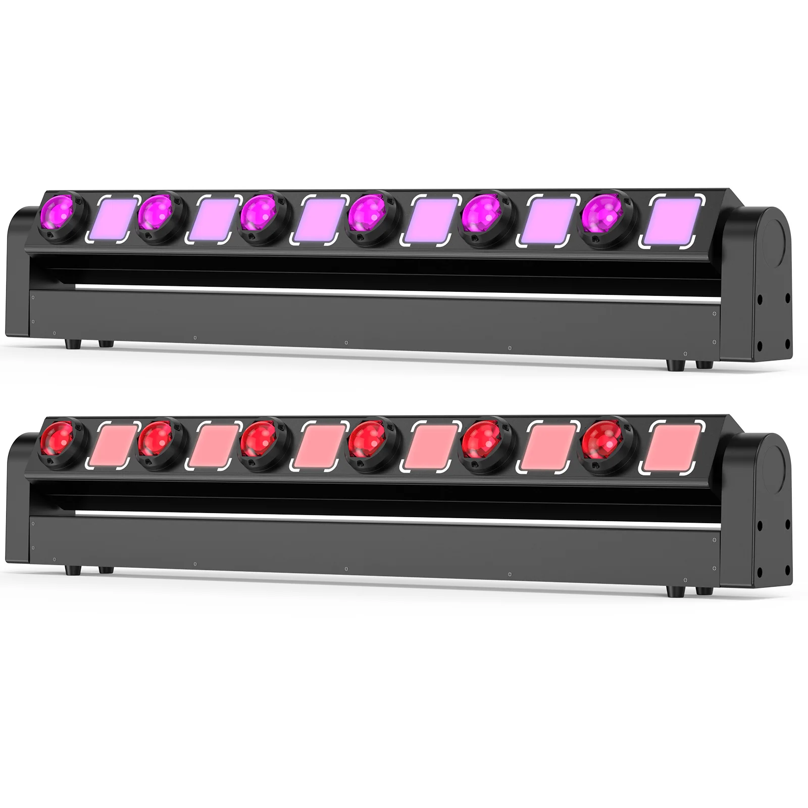 U'King 2PCS 120W Strahl Bühnenlicht 6x10W 4IN1 RGBW LED Wall Wash Lichtleiste DMX Bühneneffektbeleuchtung für DJ Disco Party Konzert