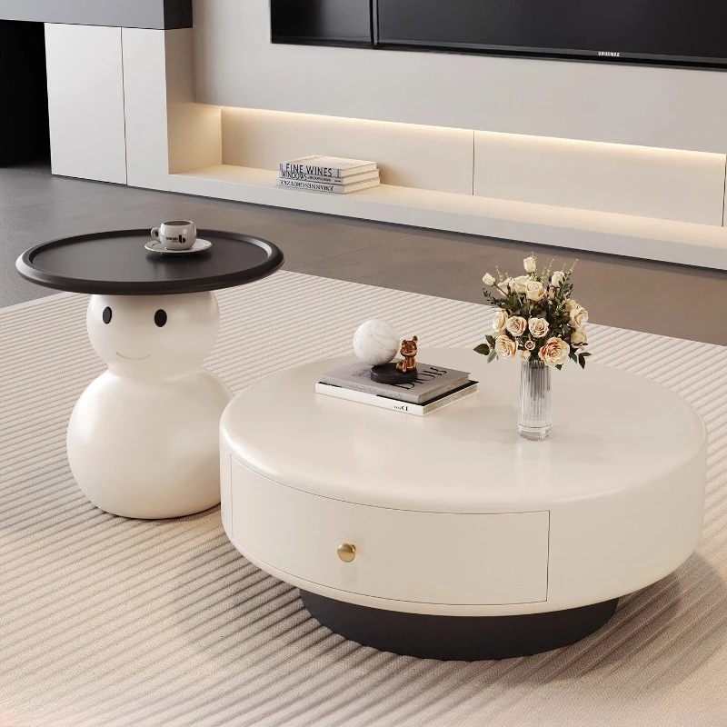 Pequena mesa de centro simples gavetas sala estar moderna e minimalista mesa lateral jantar escrita mesas bajas móveis da sala estar