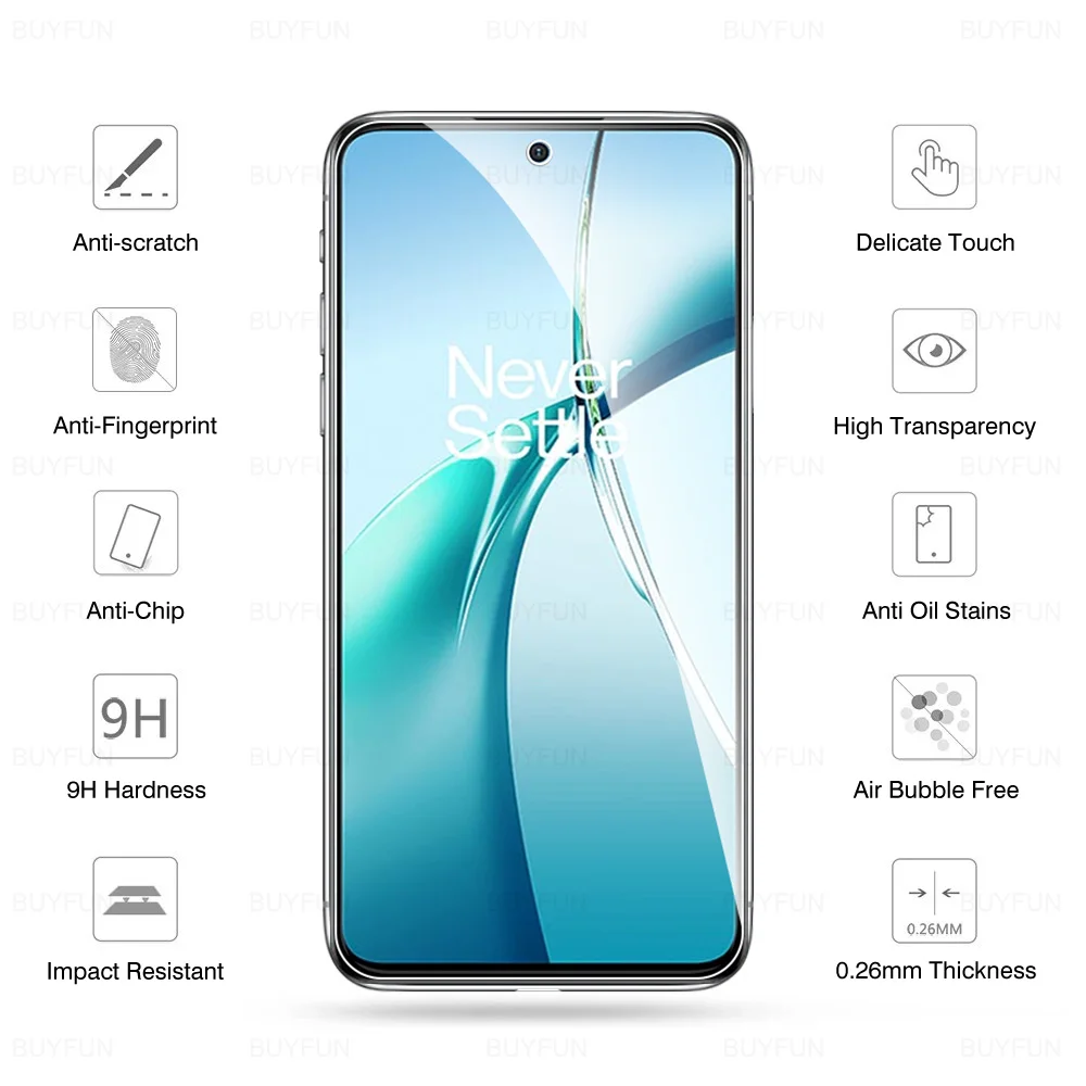 Protector de pantalla de vidrio templado para OnePlus Nord CE4 Lite 5G, película protectora HD de 6,67 pulgadas, 2024