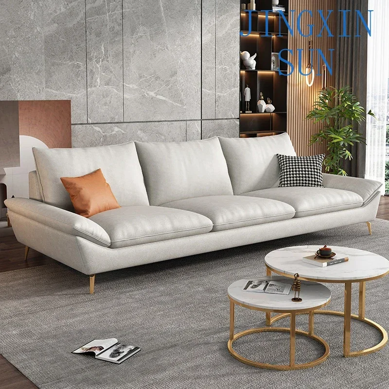 Leather Relax Sofa Living Room Minimalist Luxury Sectional Modern Sofa Adults Designer